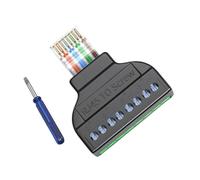 KACCDE Adaptador de tornillo RJ45 de 8 pines macho de fácil instalación, aspecto profesional, adaptador de bloque, convertidor de bloque, cámara CCTV