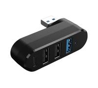 KACCDE Adaptador divisor de disco duro giratorio de 180° de 4 puertos USB 3.0 2.0 USB C de alta velocidad para transferencia de datos para laptop, escritorio, extensor USB para laptop