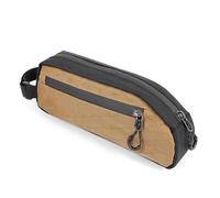 KACCDE Bolsa impermeable para manillar de ciclismo con correa de hombro desmontable y banda de almacenamiento elástica para bicicleta de montaña, organizadores multifuncionales de tubo superior