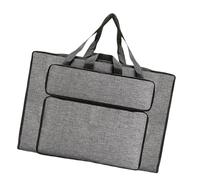 KACCDE Bolsa portátil para pintura de acuarela, tablero de dibujo, bolsa de almacenamiento, pequeña carpeta de arte con asa para obras de arte y lienzo, gris claro