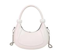 KACCDE Bolso de mano casual con diseño de bola de masa hervida, bolso de hombro para mujer, bolso cruzado con cadena extraíble, regalos para mujer, White, One Size
