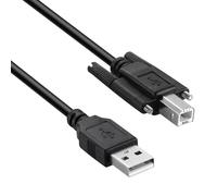 KACCDE Cable blindado USB 2.0 macho a tipo B macho con montaje en panel de tornillo para impresoras, escáneres, equipo de unidad externa, conector USB B