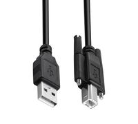 KACCDE Cable blindado USB 2.0 macho a tipo B macho con montaje en panel de tornillo para impresoras, escáneres, equipo de unidad externa, conector USB B