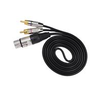 KACCDE Cable de sonido a XLR, cubierta exterior de PET, puente de equipo para uso en estudio, cableado doméstico, tareas de conexión diaria, diseño de conector doble