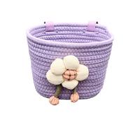 KACCDE Cesta de bicicleta para niños y niñas, para manubrio frontal, cuerda suave, cesta de triciclo, accesorios de ciclismo para niños y niñas
