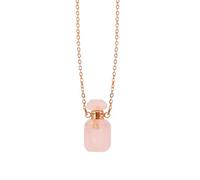 KACCDE Collar con colgante de botella de perfume para mujer, cadena de cable de acero inoxidable, gargantilla de longitud ajustable, accesorio de cadena para el cuello