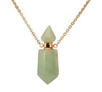 KACCDE Collar con dije de botella de perfume con cadena de cable de acero inoxidable, elegante cadena de cristal, joyería de moda para mujer