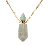 KACCDE Collar con dije de botella de perfume con cadena de cable de acero inoxidable, elegante cadena de cristal, joyería de moda para mujer