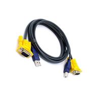 KACCDE Conmutador KVM USB 2.0 compacto con VGA de 1080P para una fácil conmutación inteligente de computadora y control suave de dispositivos, conmutador KVM