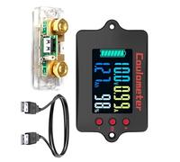 KACCDE Contador de batería precised de 36 V y 24 V con cable de alimentación USB para voltajes precisos y lecturas de corriente