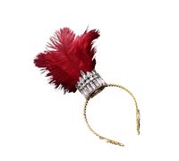 KACCDE Diadema de diamantes de imitación con plumas para carnavales y eventos formales, para mujeres, discotecas, escenarios, actuaciones, aro para fiestas