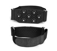 KACCDE Dispositivos de tracción compactos aptos para viajes con 7 dientes antideslizantes seguros para caminar en caminos de nieve, senderismo, uso de tacos regulables para zapatos