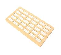 KACCDE Elegante bandeja de almacenamiento de anillos de madera de 30 ranuras, bandeja organizadora de joyas de madera resistente, 30 ranuras, soporte de exhibición para anillos y más
