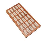 KACCDE Elegante bandeja de almacenamiento de anillos de madera de 30 ranuras, bandeja organizadora de joyas de madera resistente, 30 ranuras, soporte de exhibición para anillos y más