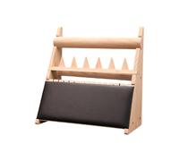 KACCDE Elegante soporte para anillos de madera, soporte de exhibición de collares, estante de exhibición de joyas de moda, textura de madera para organización de joyas
