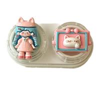 KACCDE Estuche y herramienta de extracción de lentes de goma de tamaño compacto, fácil de transportar, aplica contactos de forma segura, White