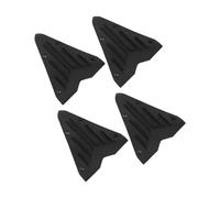 KACCDE Juego de 4 protectores de esquina de polímero negro, cubiertas laterales de gabinete con varillas elevadas y agujeros de montaje de tornillo para caja de trabajo, piezas de sonido, caja de