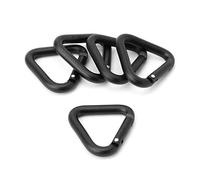 KACCDE Juego de 5 mosquetones triangulares de aleación de aluminio con clip a presión, tornillo de hebilla para escalada en roca, mosquetón triangular de gran altitud