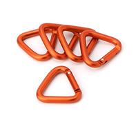 KACCDE Juego de 5 mosquetones triangulares de aleación de aluminio con clip a presión, tornillo de hebilla para escalada en roca, mosquetón triangular de gran altitud