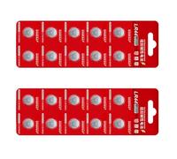 KACCDE Pilas de botón LR44 AG13, 10/20 unidades, para relojes, calculadoras, diccionarios electrónicos, accesorios de juguete