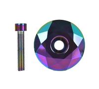 KACCDE Tapa superior de aleación de aluminio para bicicleta de montaña con tornillo para tubo de horquilla, auriculares, tapa superior para vástagos de bicicleta