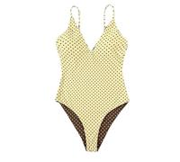 KACCDE Traje de baño favorecedor con estampado de puntos redondos y estilo de doble cara, traje de baño conjunto de apoyo tankini