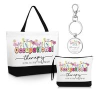 Kacctyen 3 piezas de regalo de terapia ocupacional, promotores de motricidad fina, bolsa de maquillaje saludable mental, bolsa de cosméticos, bolsa de cosméticos de agradecimiento psicológica,