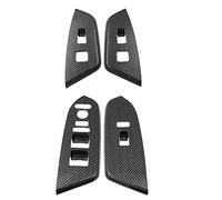 Kacepar Embellecedor de botón de elevación de ventana, bisel de panel de interruptor de ventana, marco de cubierta de botón de elevación de ventana compatible con Honda CR-V 2017-2021, fibra de