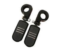 Kacepar Estriberas para motocicleta, 1 par de reposapiés para motocicleta, compatible con orificio de montaje de 32 mm, color negro