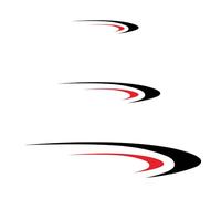 Kacepar Pegatinas de vinilo grandes para coche, camión, caravana, remolque, 6 pegatinas gráficas de rayas de vinilo, pegatinas autocaravana calcomanías grandes de vinilo, Negro y rojo