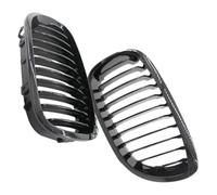 Kacepar Rejilla Frontal de Riñón, Par de Rejillas Frontales de Riñón del Parachoques, Rejilla de Riñón del Capó del Parachoques Delantero Compatible con BMW E46 de 2 Puertas, Negro Brillante