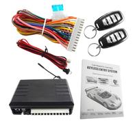 KACEPAR Sistema de alarma de entrada sin llave para vehículo, kit central remoto para coche UniV/e*rsal, cerradura de puerta antirrobo con mandos a distancia, apto para coches de 12 V
