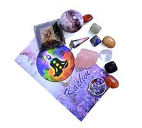 KACHVI Cristales curativos Piedras curativas Curación 7 piedras naturales de chakra caídas/meditación Kit de curación de cristal de 13 piezas, bola de amatista para dinero energético