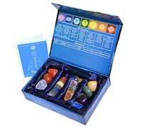 KACHVI Siete Chakra Piedras naturales caídas Kit de curación de cristal de 10 piezas Meditación Regalos de cristal espiritual para mujeres Reiki Chakra Orgon Colgante 7 Chakra Varita