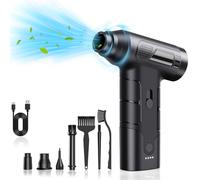 KACNON Motor Sin Escobillas 130000RPM MAX, Soplador de Polvo para PC Aire Comprimido Eléctrico, Eléctrico Limpiador de Aire comprimido con batería de 7600mAh para Teclado, Coche, Oficina, PC