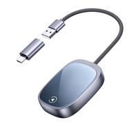 kacylzom Adaptador Carplay Inalambrico para CarPlay/Android Auto 2 en 1- Adaptador Android Auto Inalambrico USB C/A, Comandos de Voz, Conexión Instantánea Compatible con i OS 10+ y Android 11+