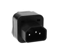 Kadagg C14 a Conector de Enchufe de alimentación Hembra Adaptador de Corriente Negro Rojo (5 Piezas), Negro (5 Piezas), Tono Plateado