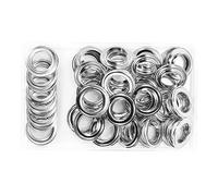 Kadagg Juego de Ojales de 20 mm Juego de Ojales de Lona Grande Juego de Ojales con Ojales de Metal Plateado para Cortinas Tela de Lona Ropa Acero Inoxidable