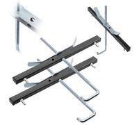 KADAX 2 abrazaderas de escalera para barras de techo, soporte de escalera para el transporte seguro de escaleras en el techo, soporte de escalera de acero (techo de coche)