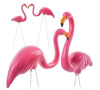 KADAX 2 figuras de flamenco de jardín, 83 cm, figura decorativa, flamenco, figura de jardín de plástico para jardín de aves exóticas, figura de estanque rosa, decoración de jardín para estanque (2