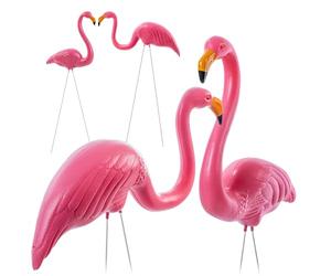 KADAX 2 figuras de flamenco de jardín, 83 cm, figura decorativa, flamenco, figura de jardín de plástico para jardín de aves exóticas, figura de estanque rosa, decoración de jardín para estanque (2