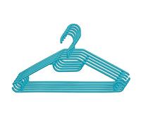 KADAX 5 perchas de plástico con ganchos giratorios de 360 grados, para colgar los hombros y los pantalones, para ahorrar espacio, antideslizantes, para camisas, faldas, chaquetas (turquesa)