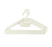 KADAX 5 Perchas de plástico con Ganchos giratorios de 360 Grados, para los Hombros con Muescas y Barra para Pantalones, para Ahorrar Espacio, Antideslizantes, Perchas para Camisas (Crema)