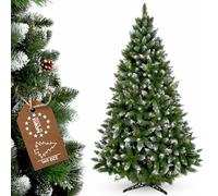 KADAX Árbol de Navidad Artificial de 220 cm, Realista, de lámina de PVC, árbol de Navidad Realista, Abeto Artificial con Soporte de plástico Estable, Abeto Artificial (Pia 220 cm)