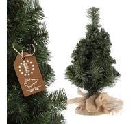 KADAX Árbol de Navidad Con 105 Ramas, Mini Abeto Artificial Con Yute, Klaus 80 cm