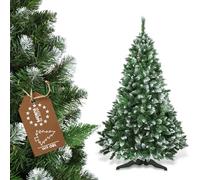 KADAX Árbol de Navidad, Decoración Navideña, Árbol de Navidad Artificial de PVC con Soporte, Árbol Artificial con Extremos de Nieve, 47 Ramas, 12 Copas de Árbol (Mañana Musgo 180 cm)