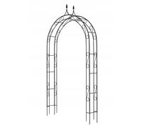 KADAX Arco de Rosas para Plantas Trepadoras Pérgola Negro 145 x 281 cm