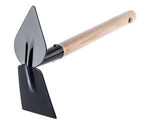 KADAX Azada metálica pequeña, azada de jardín con Mango Corto, azada Doble, garrapata, azada combinada Robusta para desherbar (rectángulo, corazón)