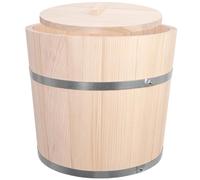 KADAX Barril de madera de 25 l, olla de chucrut de madera, olla de fermentación para fermentación de verduras como chucrut, pepinos o kimchi, barril de chucrut, olla de pepino, barril de pepino