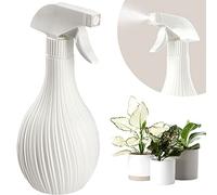 KADAX Botella pulverizadora de plástico de 600 ml con recipiente de bola, pulverizador de agua vacío para limpieza del hogar, jardín, peluquería, plantas y flores (blanco)